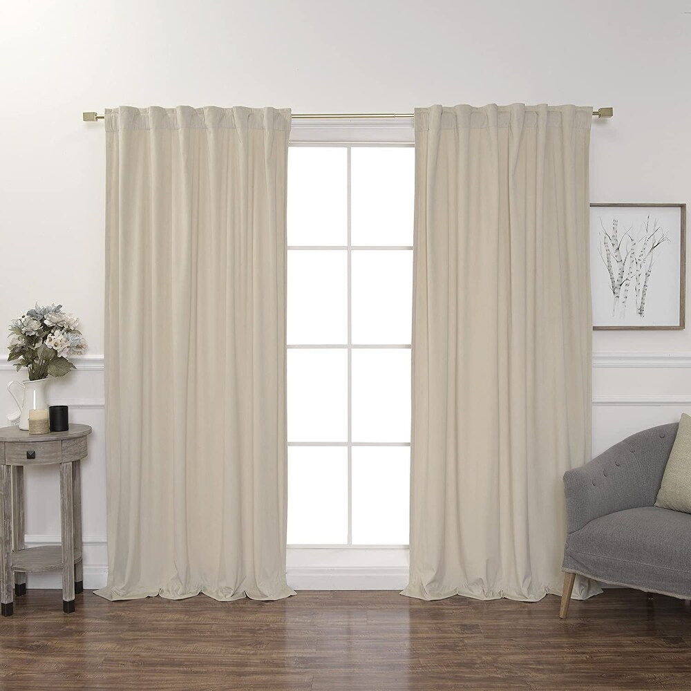 Luster Velvet Grommet Room Darkening Curtains   Stainless Steel Grommet Top (Single Panel)