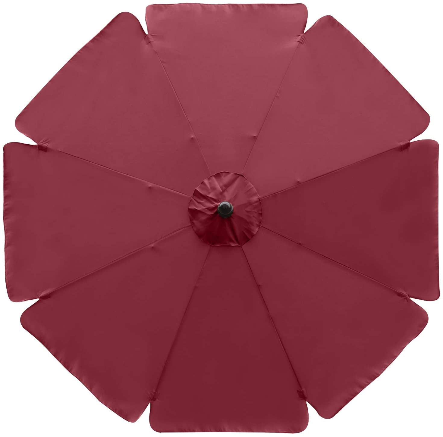 ABCCANOPY 7.5ft Outdoor Market Patio Umbrella with Push Button Tilt, 8 Ribs 13+Colors, Burgundy