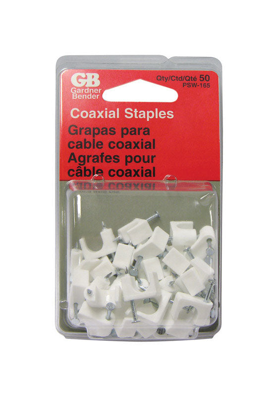 STAPLE COAXL WH 1/4