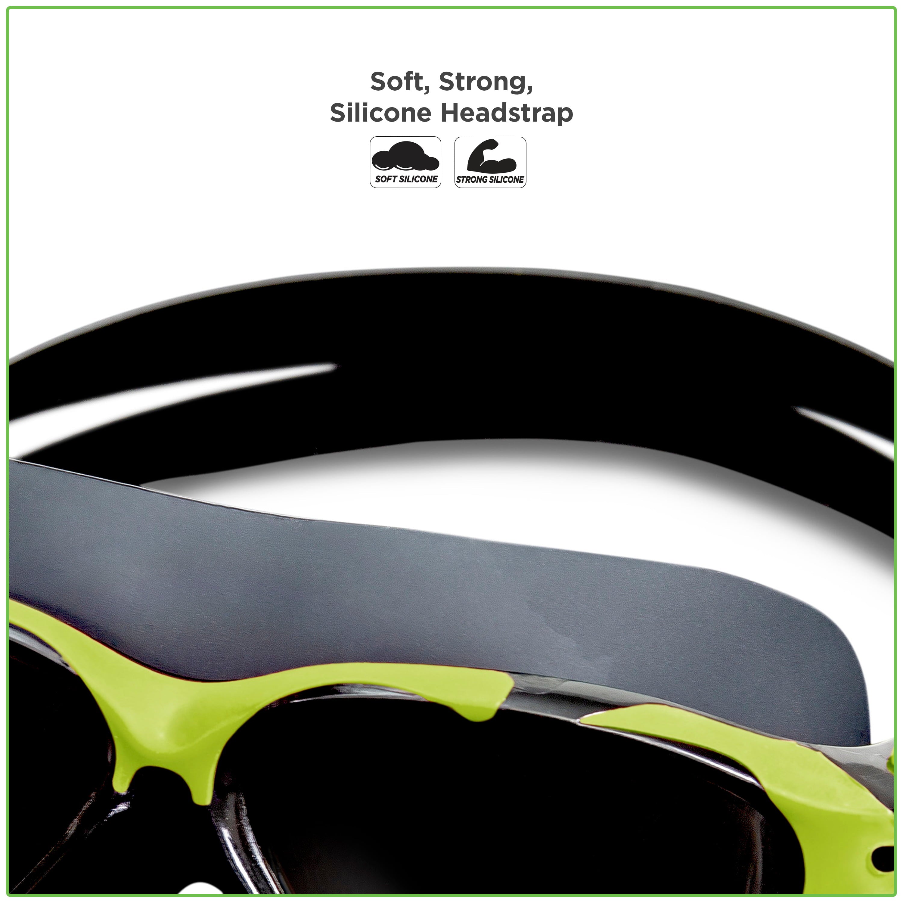 Dolfino Tidal Sport Mirrored Black and Green Swimming Sport Goggles