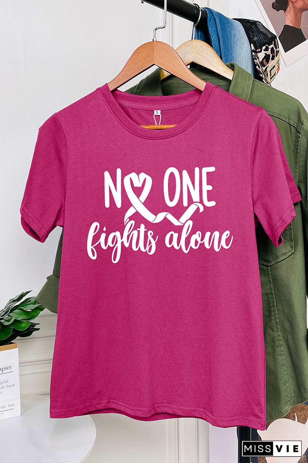 No One Fights Alone Graphic Tee Wholesale