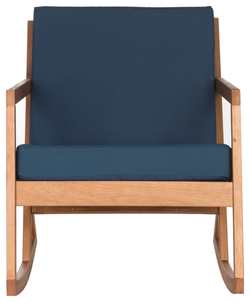 Elion Rocking Chair Natural/ Navy   Contemporary   Rocking Chairs   by AED Luxury Home Decor  Houzz