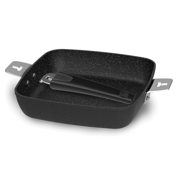 Starfrit 9 inch Fry Pan square Dish With T lock Detachable Handle