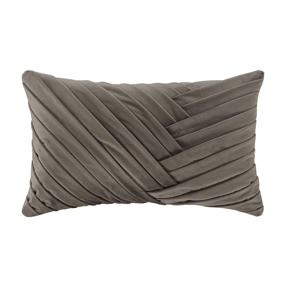 Five Queens Court Calgary Taupe Boudoir Decorative Throw Pillow