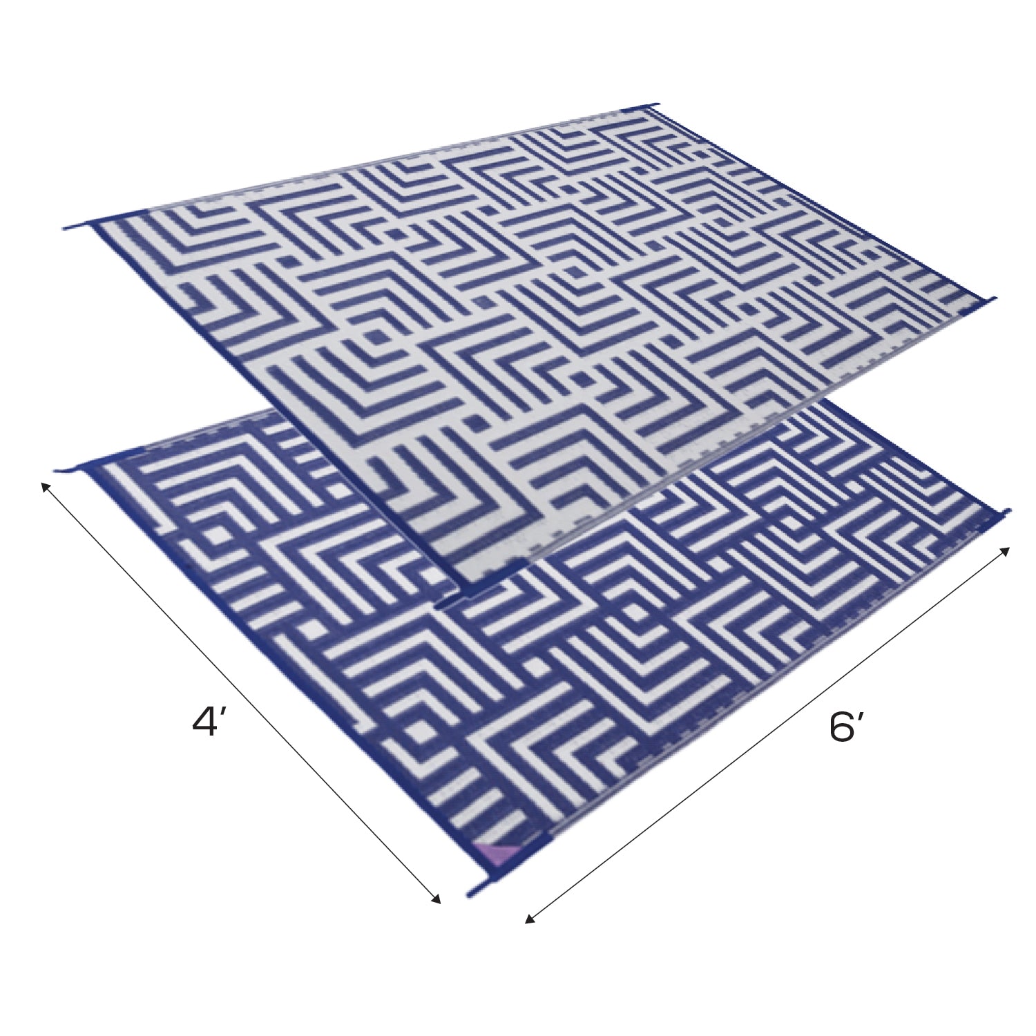 Stylish Camping Geometric Design Mat 4'x6'
