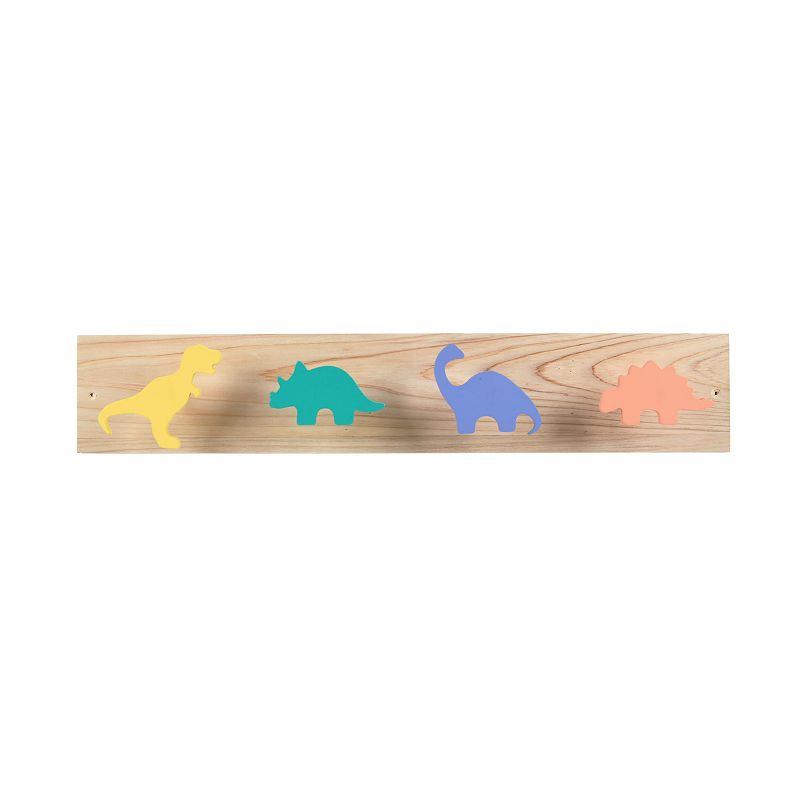 The Big One Bright Dino 4-Hook Wall Decor