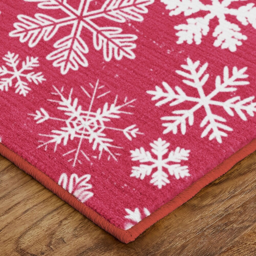 Mohawk Prismatic Snowflakes Kitchen Mat