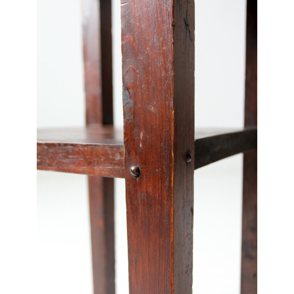 Consigned  Vintage Hand Built Wood End Table   Transitional   Side Tables And End Tables   by 86 Vintage  Houzz