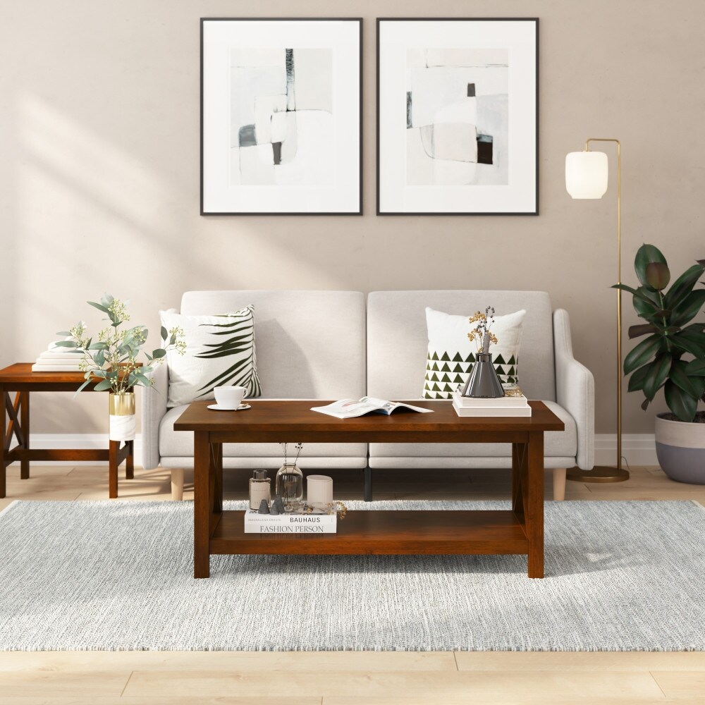 Classic Solid Wood Farmhouse Coffee Table