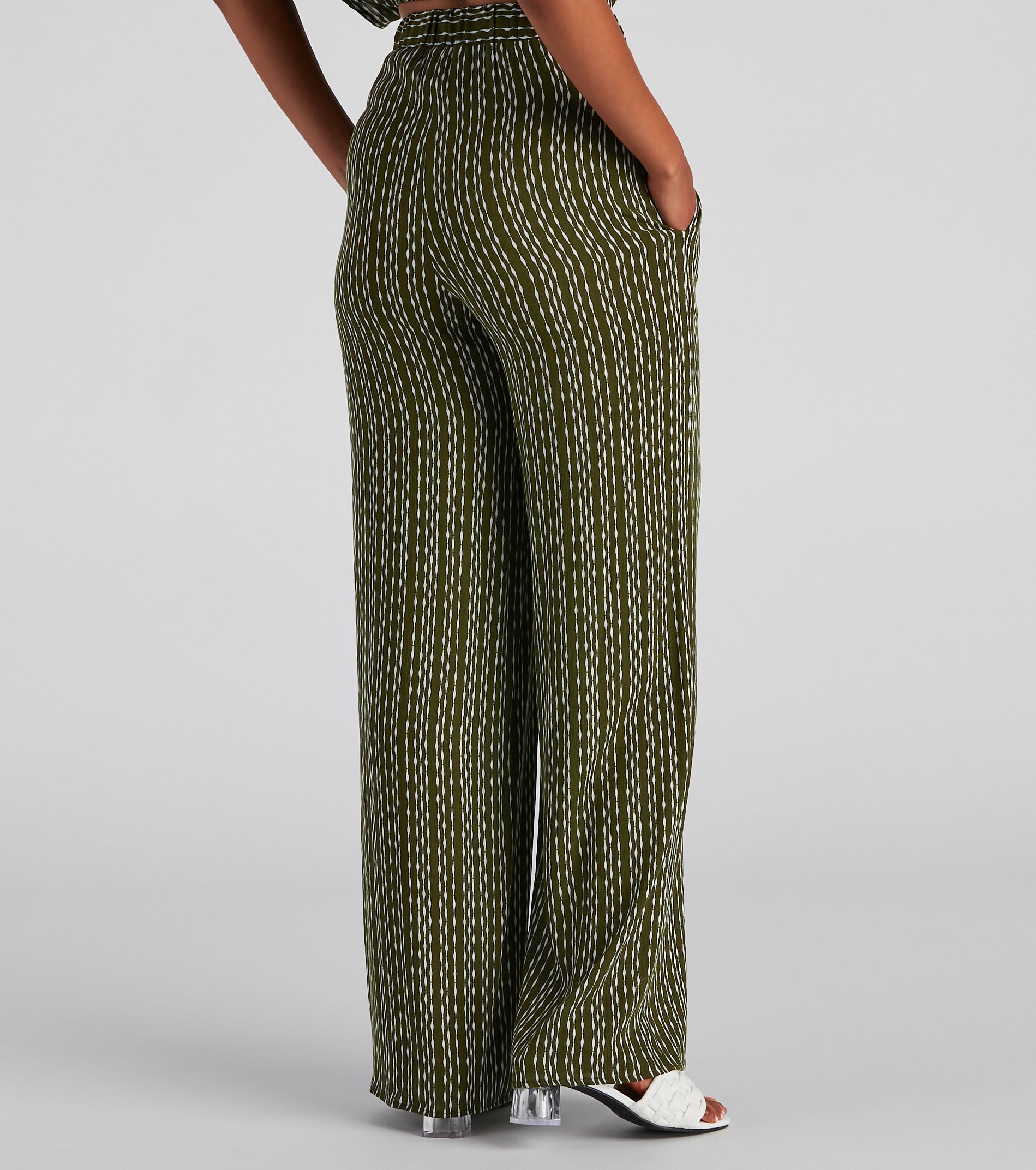 In Line High Rise Striped Pants