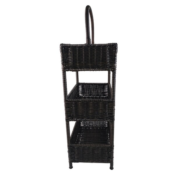 Wicker Woven Storage Rack-3-Layer