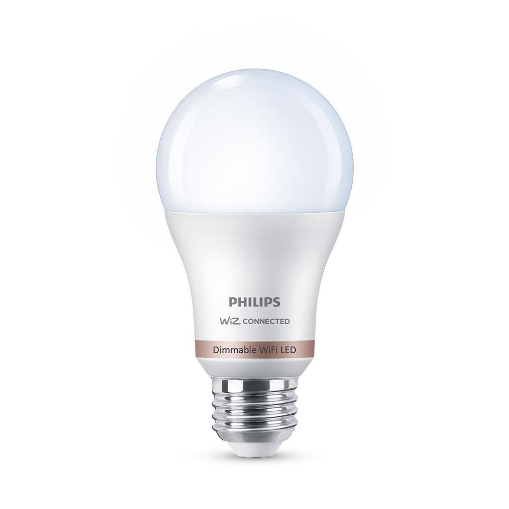 Philips Daylight A19 LED 60W Equivalent Dimmable Smart Wi-Fi Wiz Connected Wireless Light Bulb (1-Pack) 555482