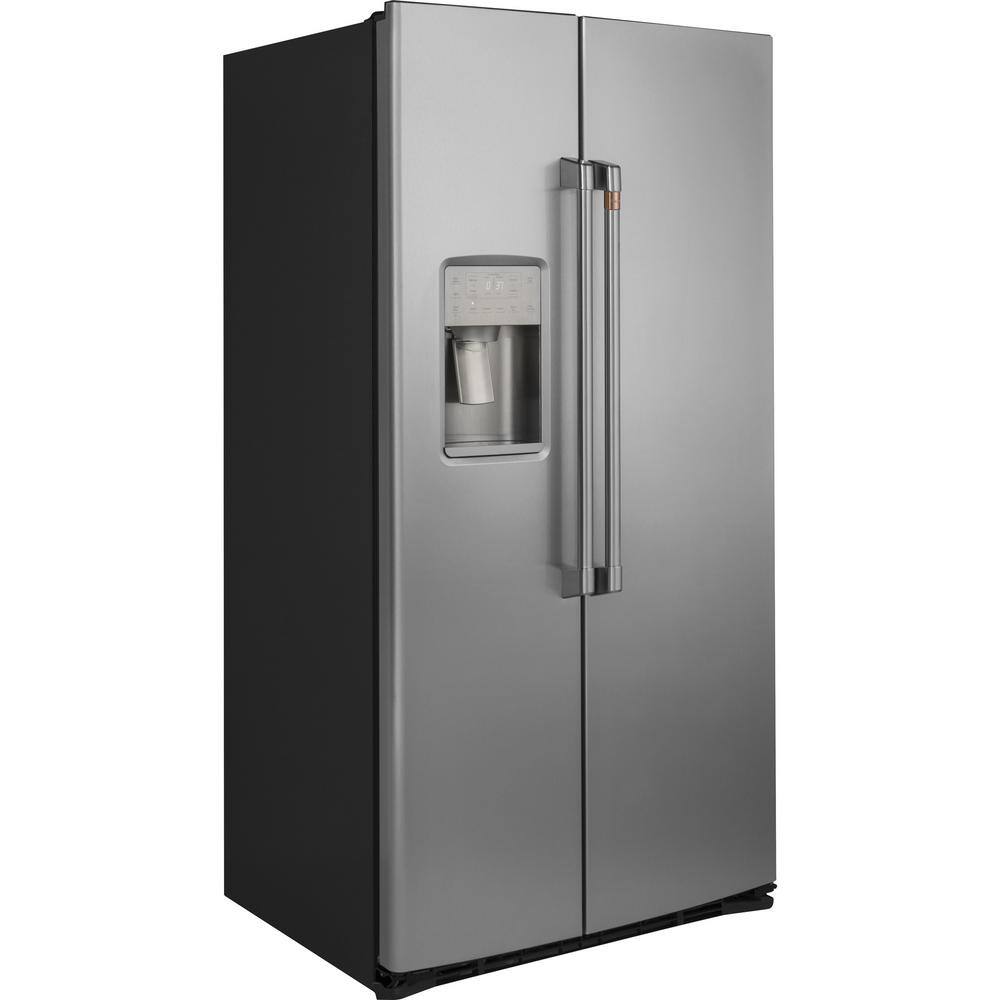 Cafe 21.9 cu. ft. Side by Side Refrigerator in Stainless Steel Counter Depth CZS22MP2NS1