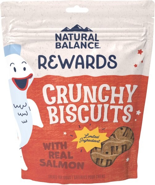 Natural Balance Rewards Crunchy Biscuits With Real Salmon Dog Treats