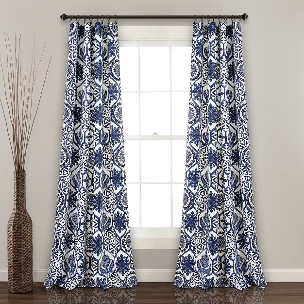 Home Boutique Marvel Light Filtering Window Curtain Panels Navy 52x84 Set