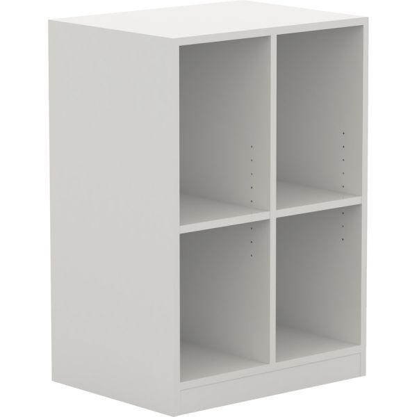 Lorell White Double Cubby/Locker Storage Base