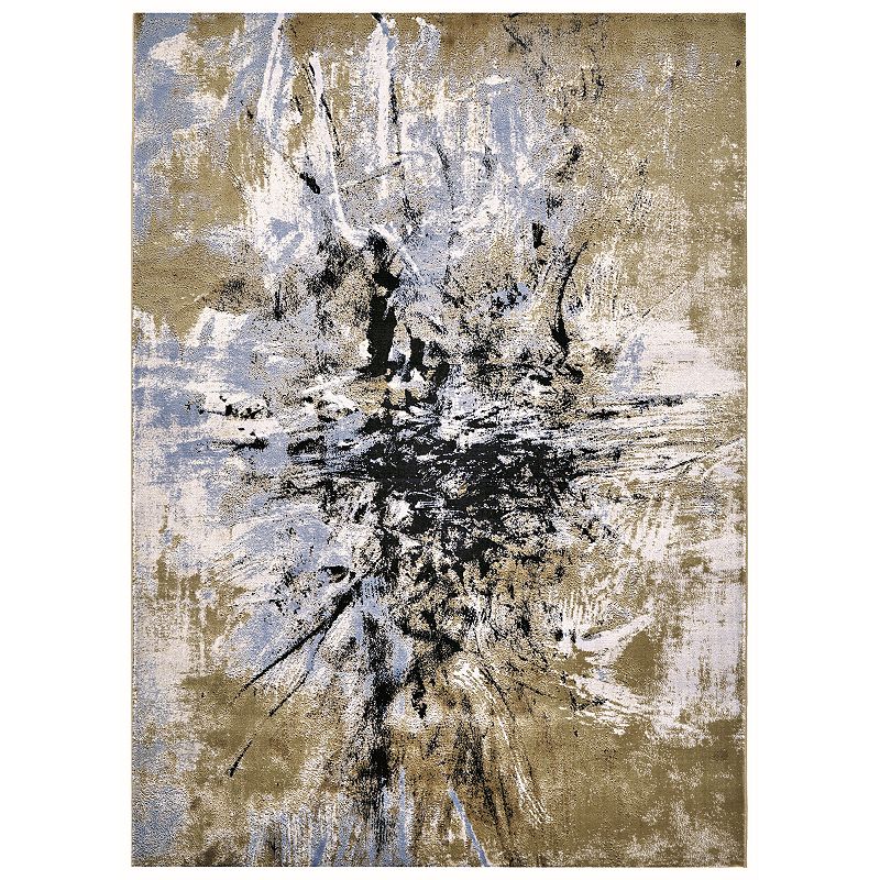 Weave and Wander Crowford Abstract Splatter Print Accent Rug