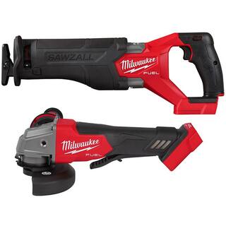 MW M18 FUEL GEN-2 18V Lithium-Ion Brushless Cordless SAWZALL Reciprocating Saw WM18 FUEL 4-12 in. Grinder 2821-20-2880-20