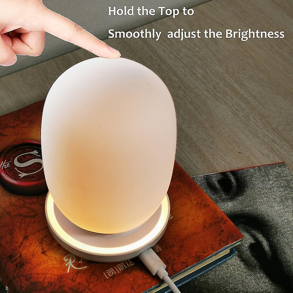 Touch Night Light， Color Changing And Dimmable Portable Warm White Bedside Led Light， Rechargeable