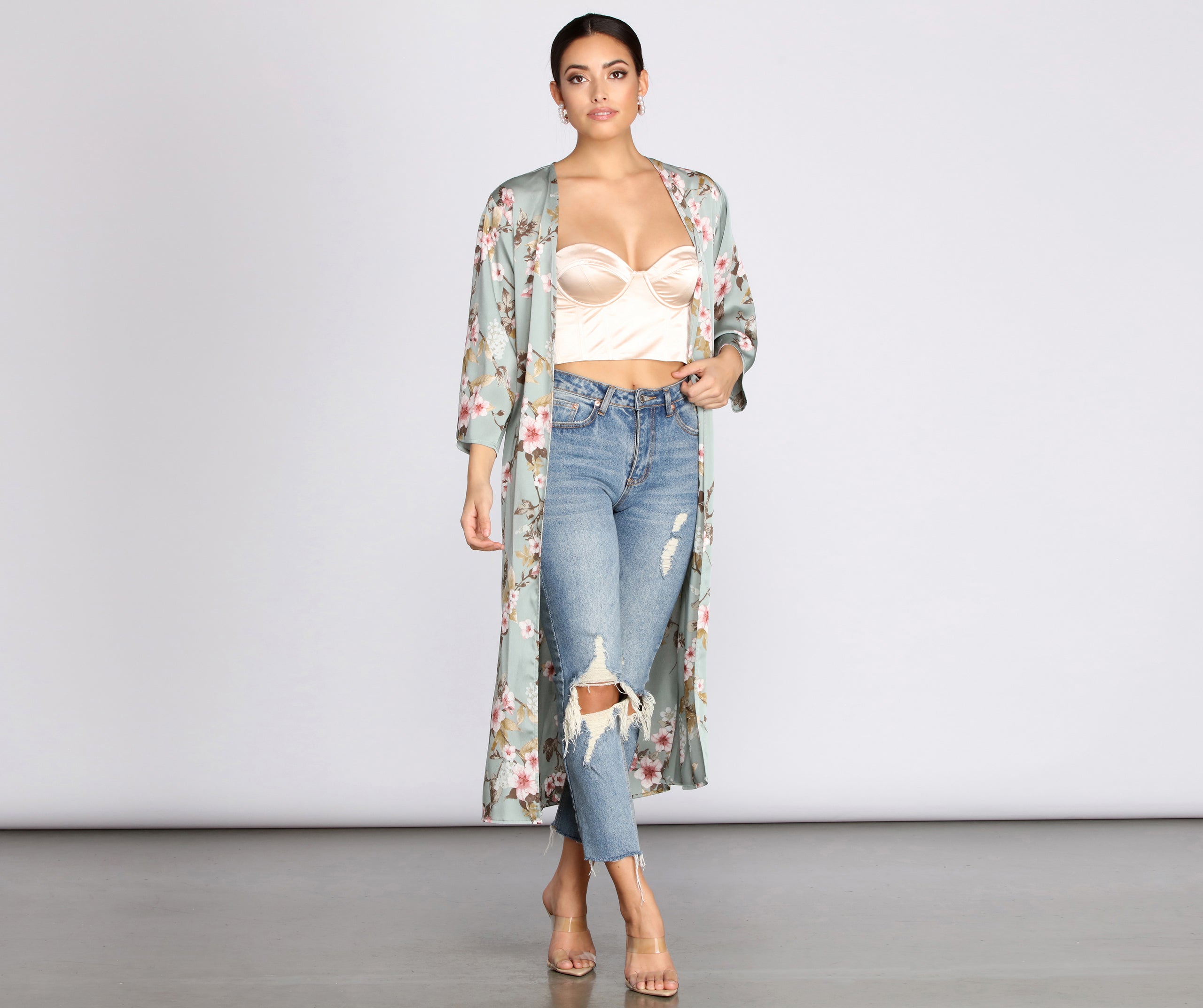 Catalina Cruise Floral Kimono Duster