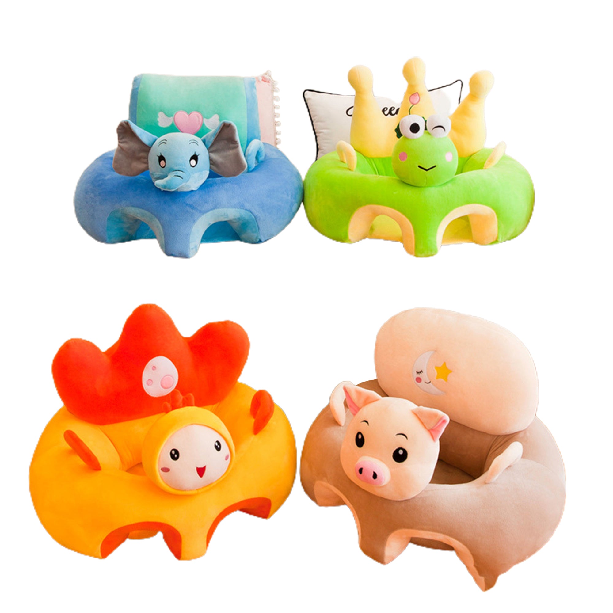 GuliriFei Children Household Soft Cartoon Sofa Seat Mat Baby Plush Toy Early Education Sofa