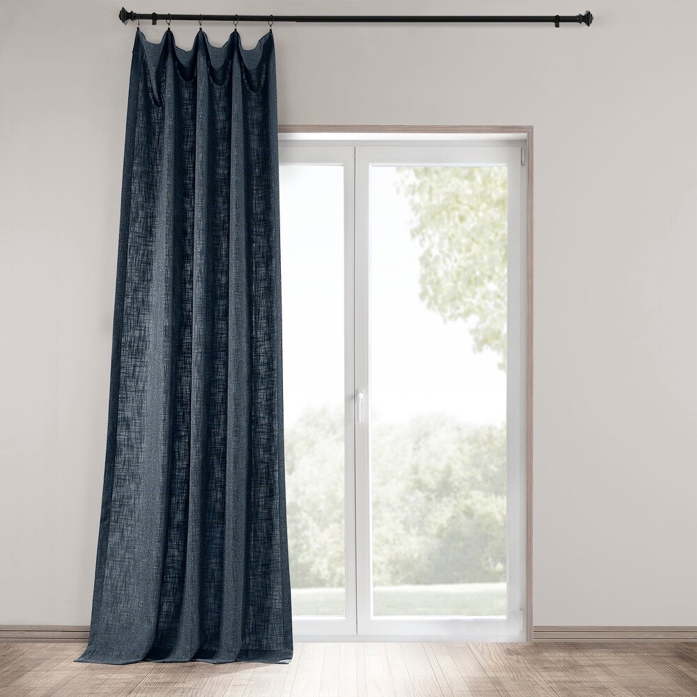 Exclusive Fabrics Heavy Faux Linen Curtain (1 Panel)