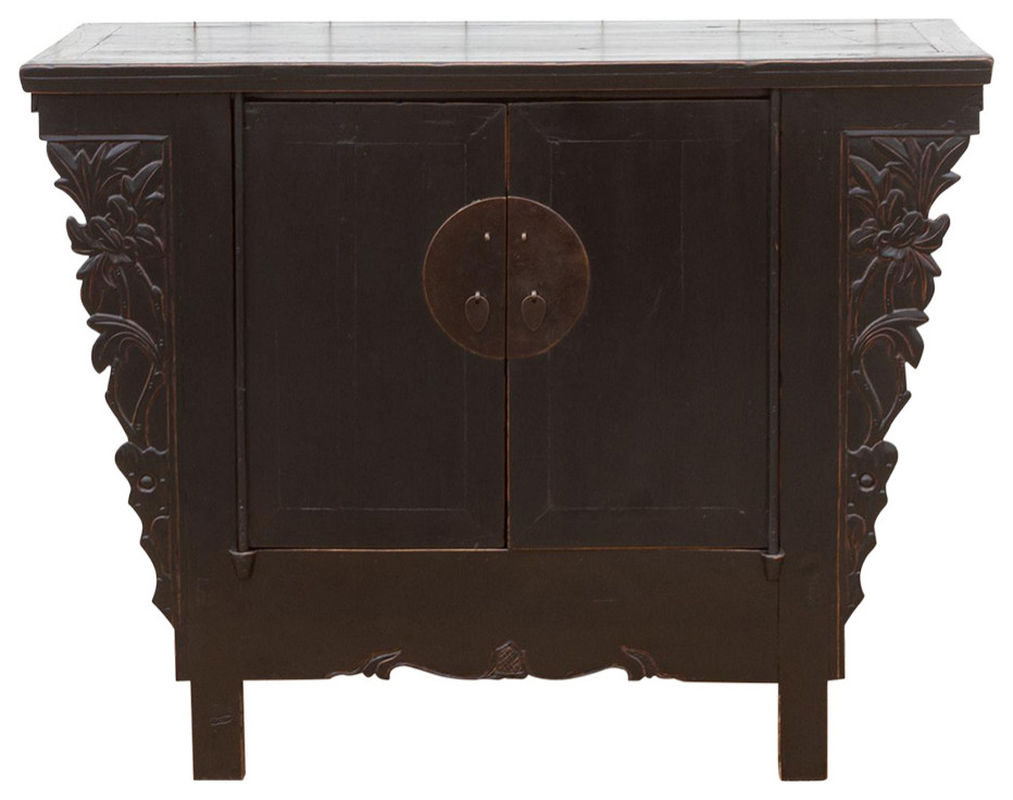 Antique Ming Style Black Cabinet   Asian   Accent Chests And Cabinets   by De cor  Houzz