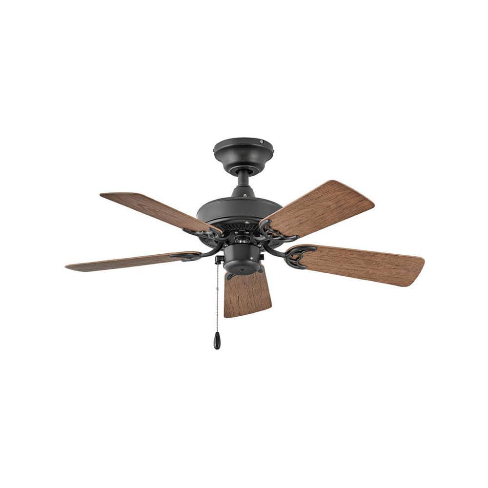 HINKLEY Hinkley Cabana 36  3Speed IndoorOutdoor Ceiling Fan Matte Black