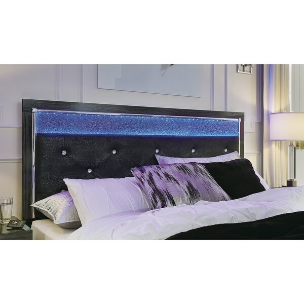 Signature Design by Ashley Kaydell Black/Gray Upholstered Panel Headboard - - 37033725