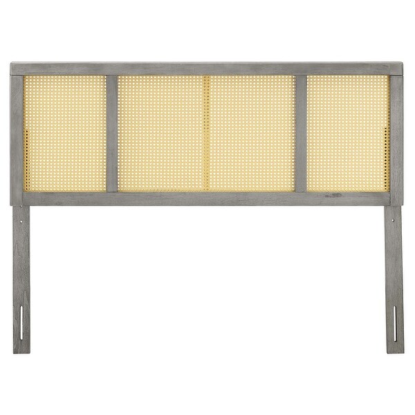 Benson Modern Full Size Grey Wooden Headboard - - 32893279