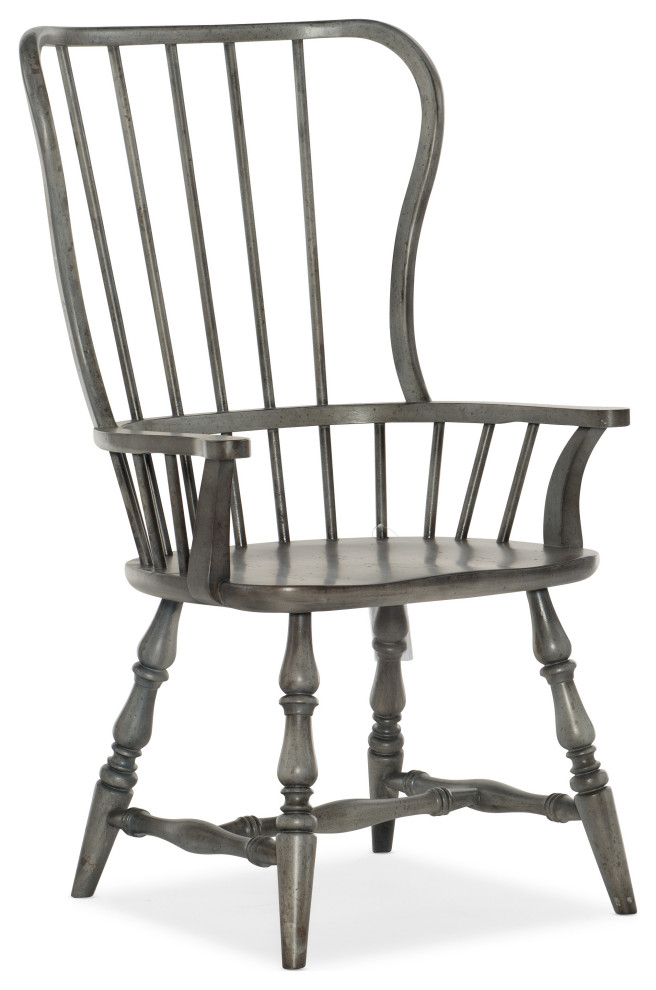 Ciao Bella Spindle Back Arm Chair  Speckled Gray   French Country   Dining Chairs   by Hooker Furniture  Houzz