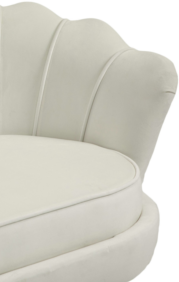 Gardenia  Velvet Upholstered Chair   Midcentury   Armchairs And Accent Chairs   by Meridian Furniture  Houzz