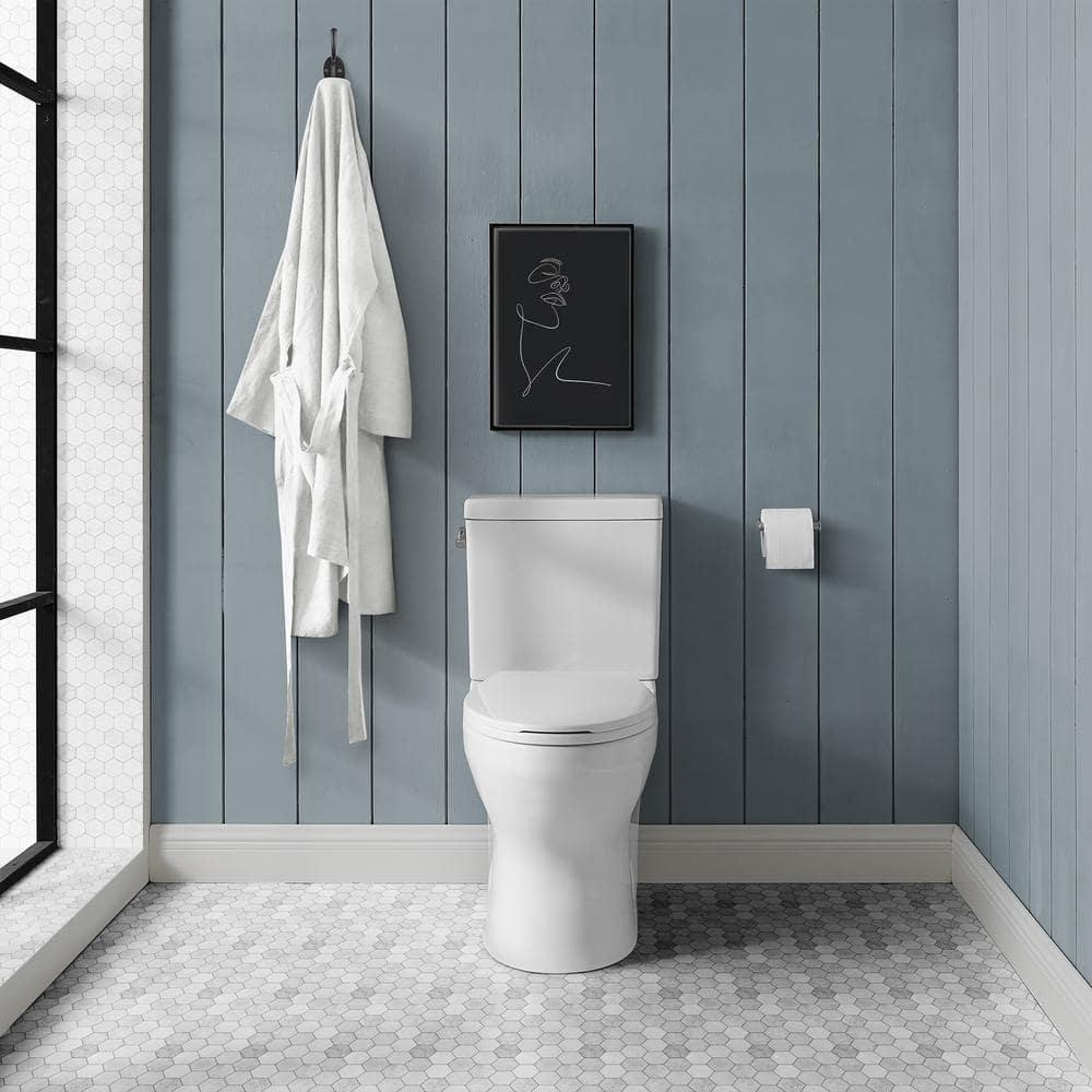 Swiss Madison Classe 2piece 128 GPF Single Flush Elongated Toilet in Glossy White Seat Included