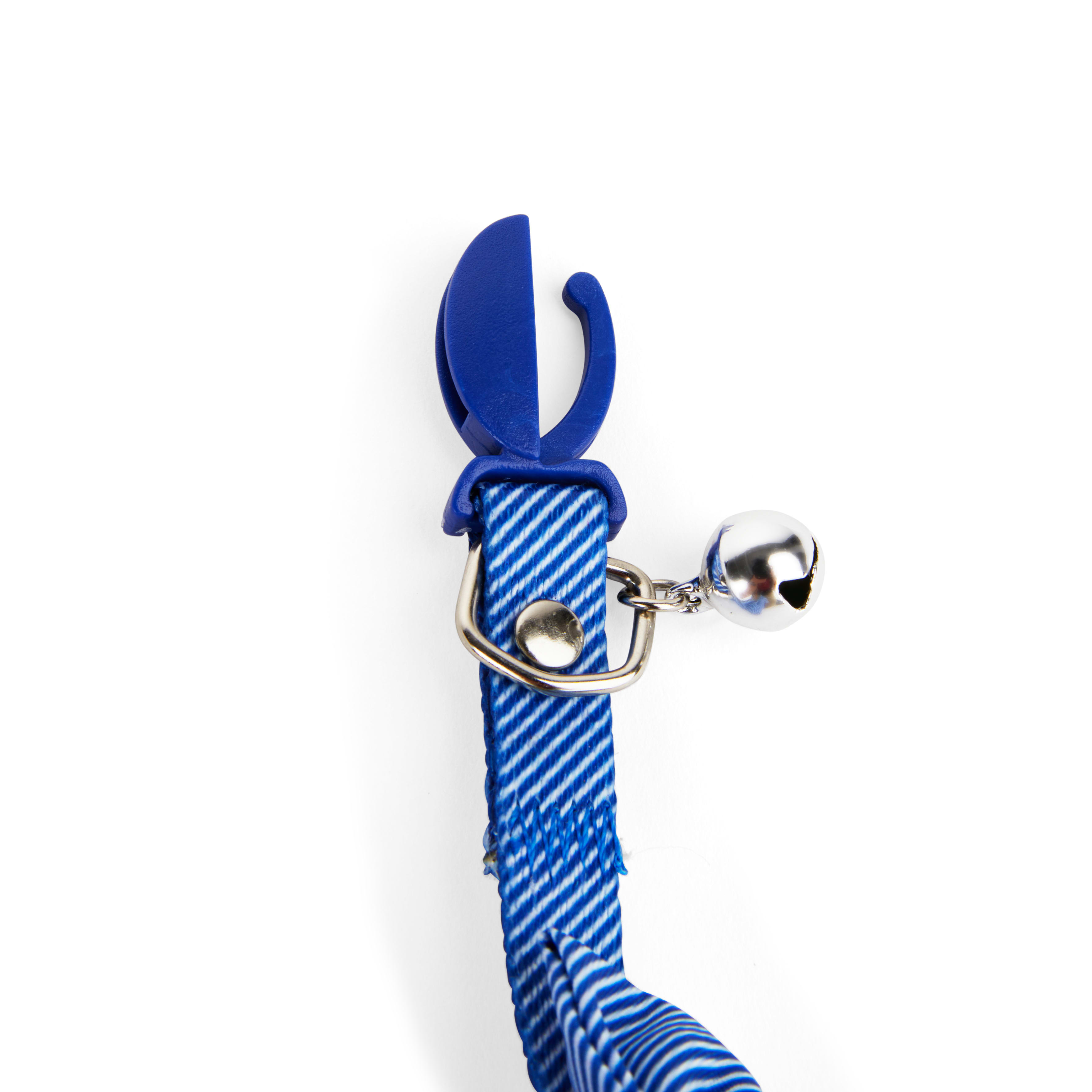 YOULY Blue Seersucker Breakaway Bowtie Cat Collar