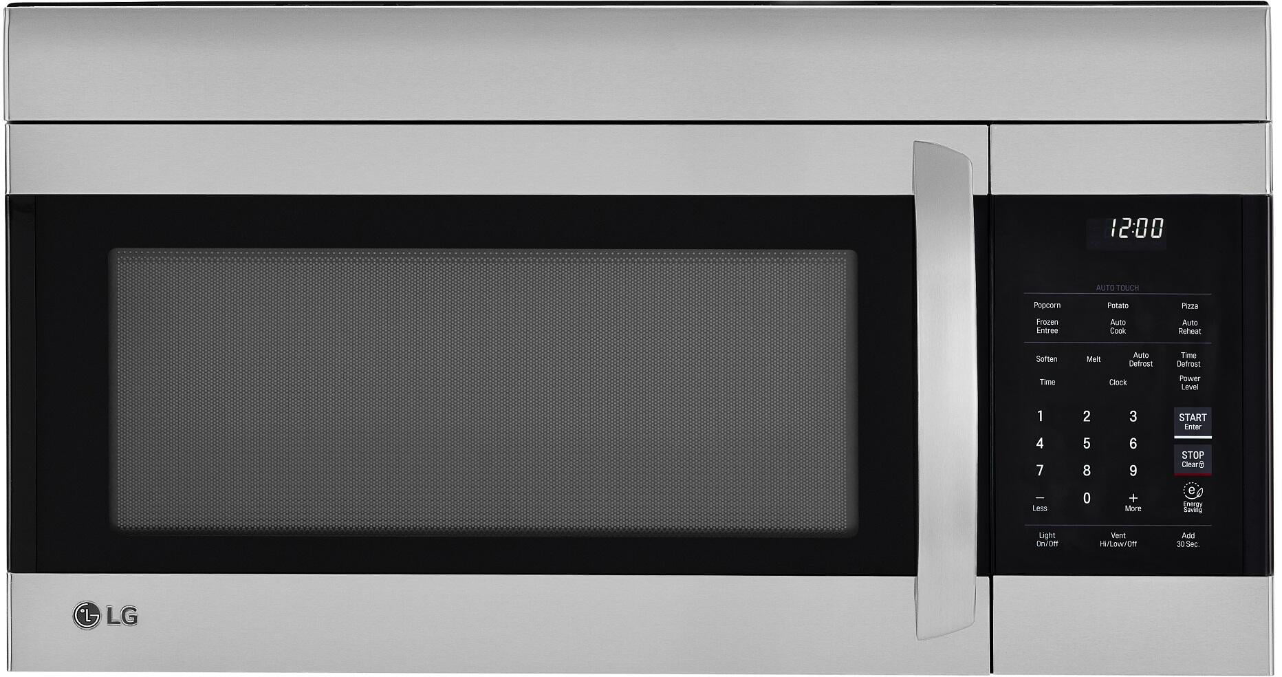 LG LMV1764ST Stainless Steel Over the Range Microwave with 1.7 cu. ft. Capacity 300 CFM Easy Clean Interior and White LED Display