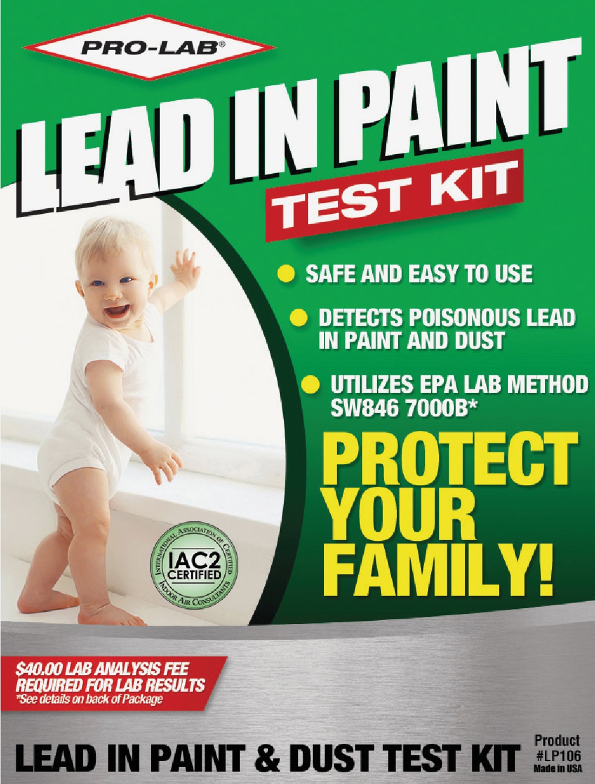 Pro Lab Lead Test Kit For Paint And Dust