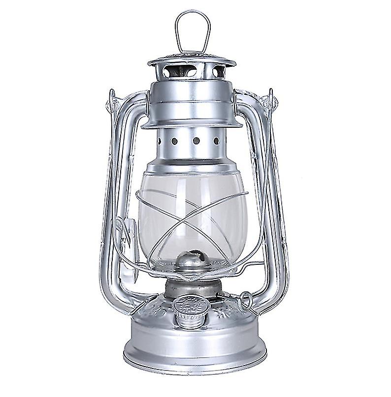 Retro Kerosene Lamp 25cm Camping Light Home Decorative Hanging Lamp Dark Blue