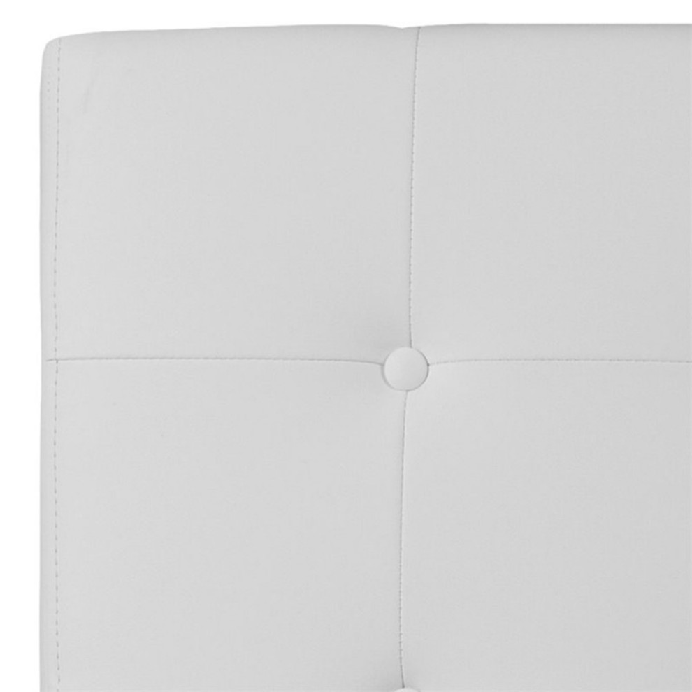 Flash Furniture Lennox Upholstered Full Panel Headboard in White   Transitional   Headboards   by Homesquare  Houzz