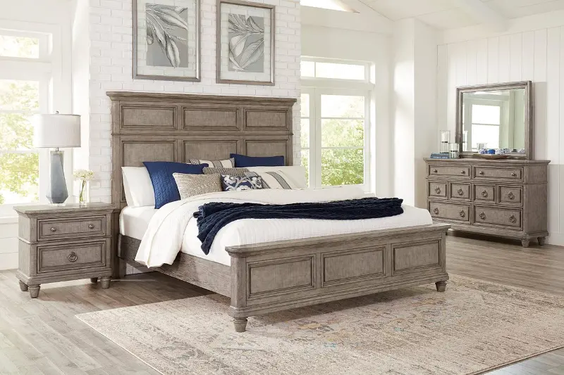 Blakeley Weathered Gray 4 Piece Queen Bedroom Set