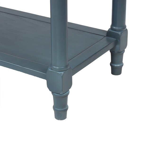 Daisy Series Console Table Traditional Design with Two Drawers and Bottom Shelf Acacia Mangium