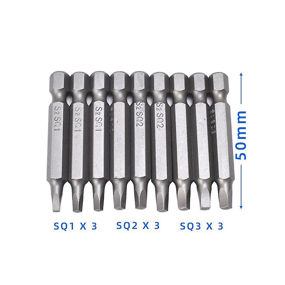 18pc Square Hex Wrench Drill Bits Set Screwdriver Bit Set，1.97inch Long Quick Release Shanks Magnet