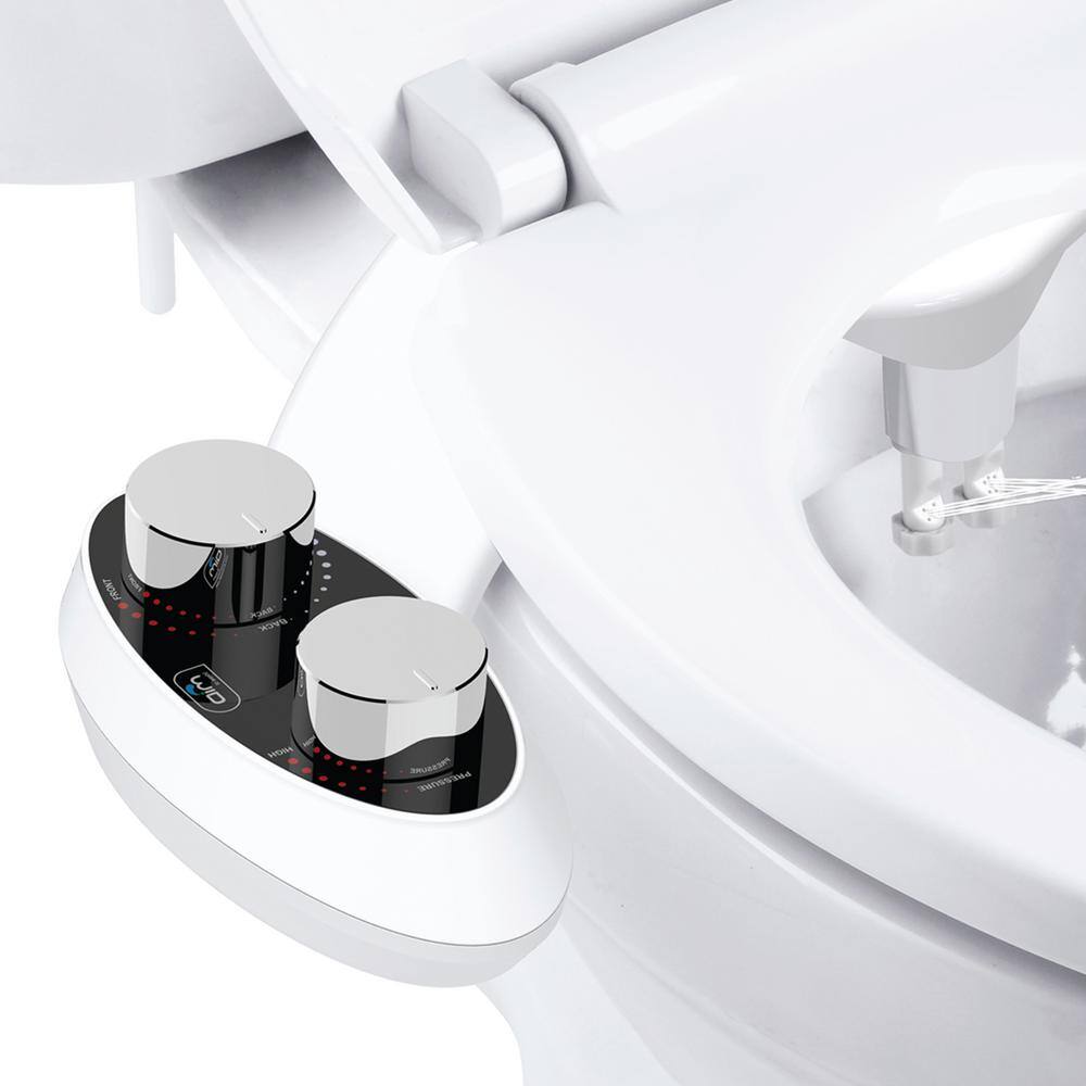 Aim to Wash! Dual Nozzle Non- Electric Bidet Attachment in White 17-3000