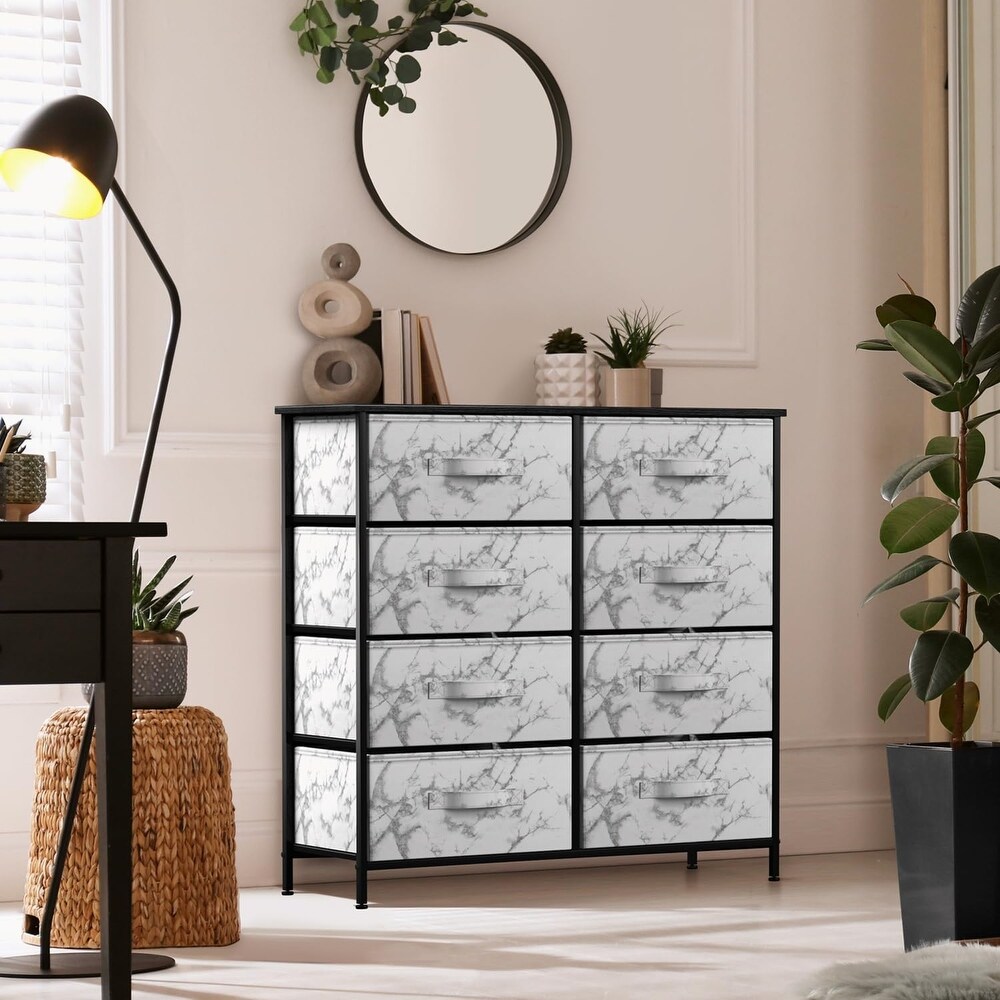 Dresser w/ 8 Drawers Furniture Storage Chest for Home  Bedroom