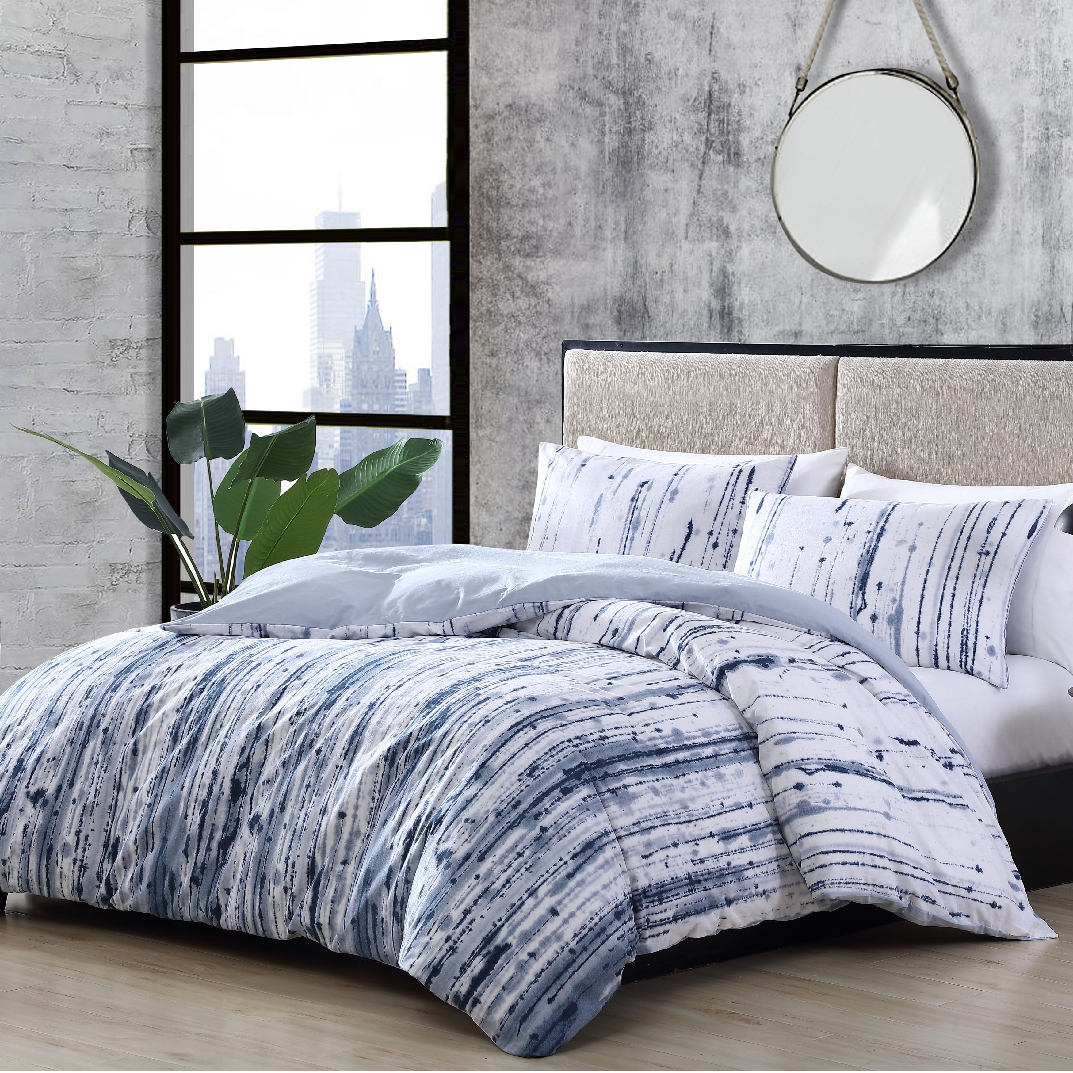 City Scene Sokal Blue Full/Queen Comforter Set