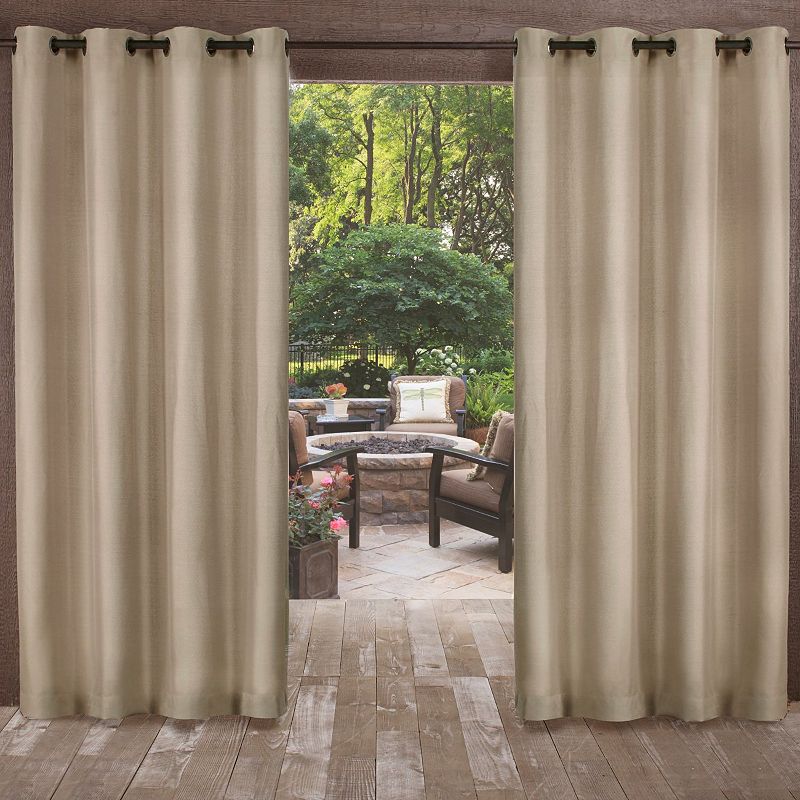 Exclusive Home 2-pack Biscayne Indoor/Outdoor Window Curtain