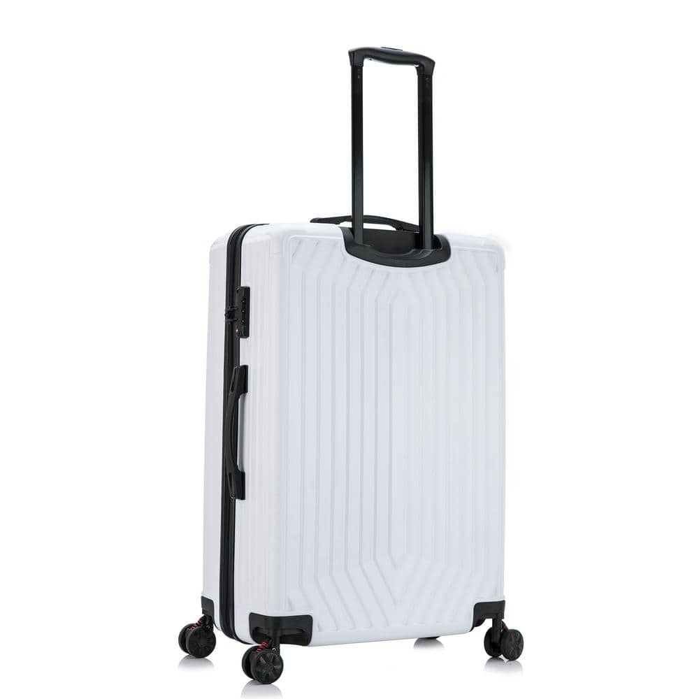 DUKAP Stratos Lightweight Hardside Spinner 3-Piece Luggage Set 20 in., 24 in., 28 in. in White DKSTRSML-WHI