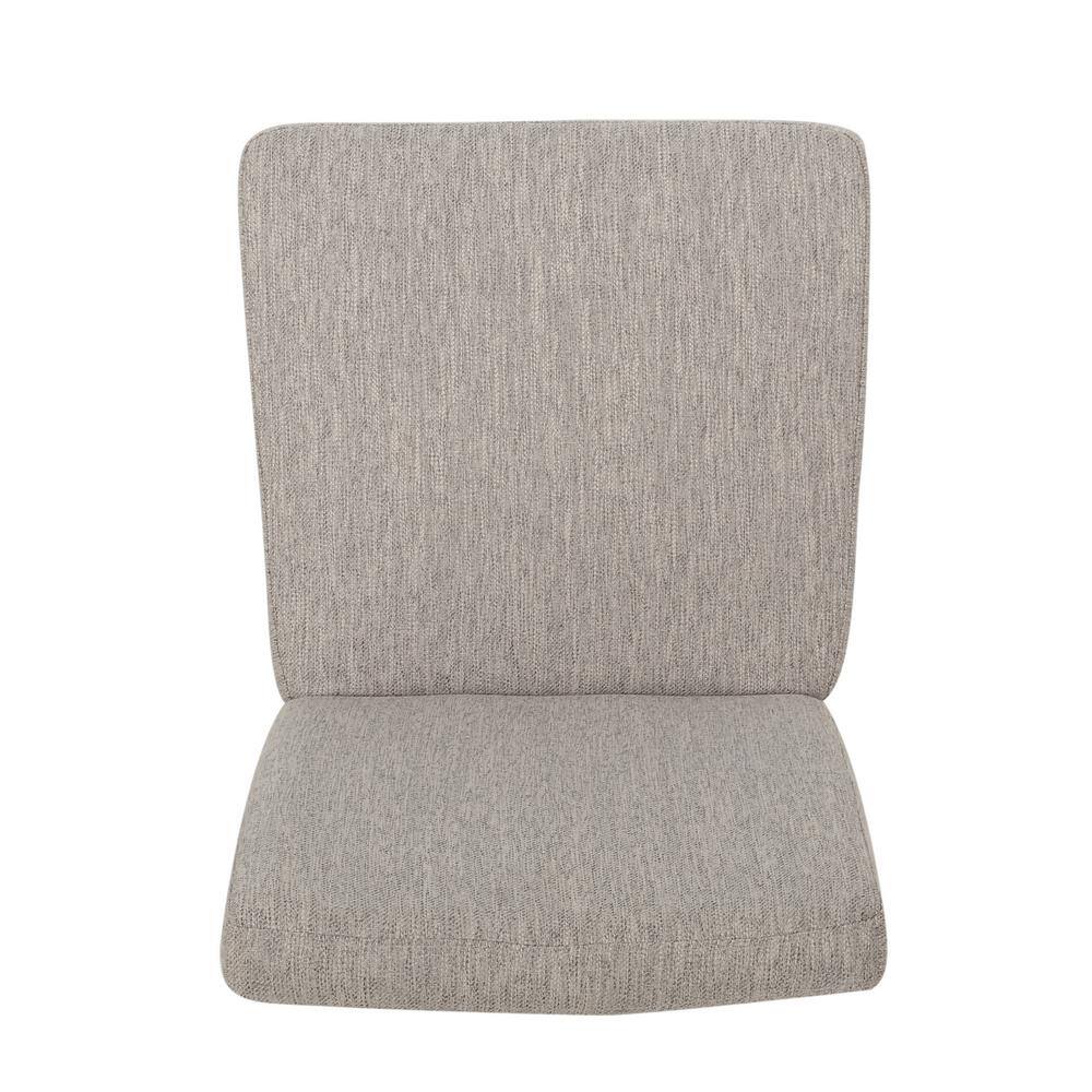 Noble House Benewah Light Gray and Gray Fabric Dining Chairs (Set of 2) 94198