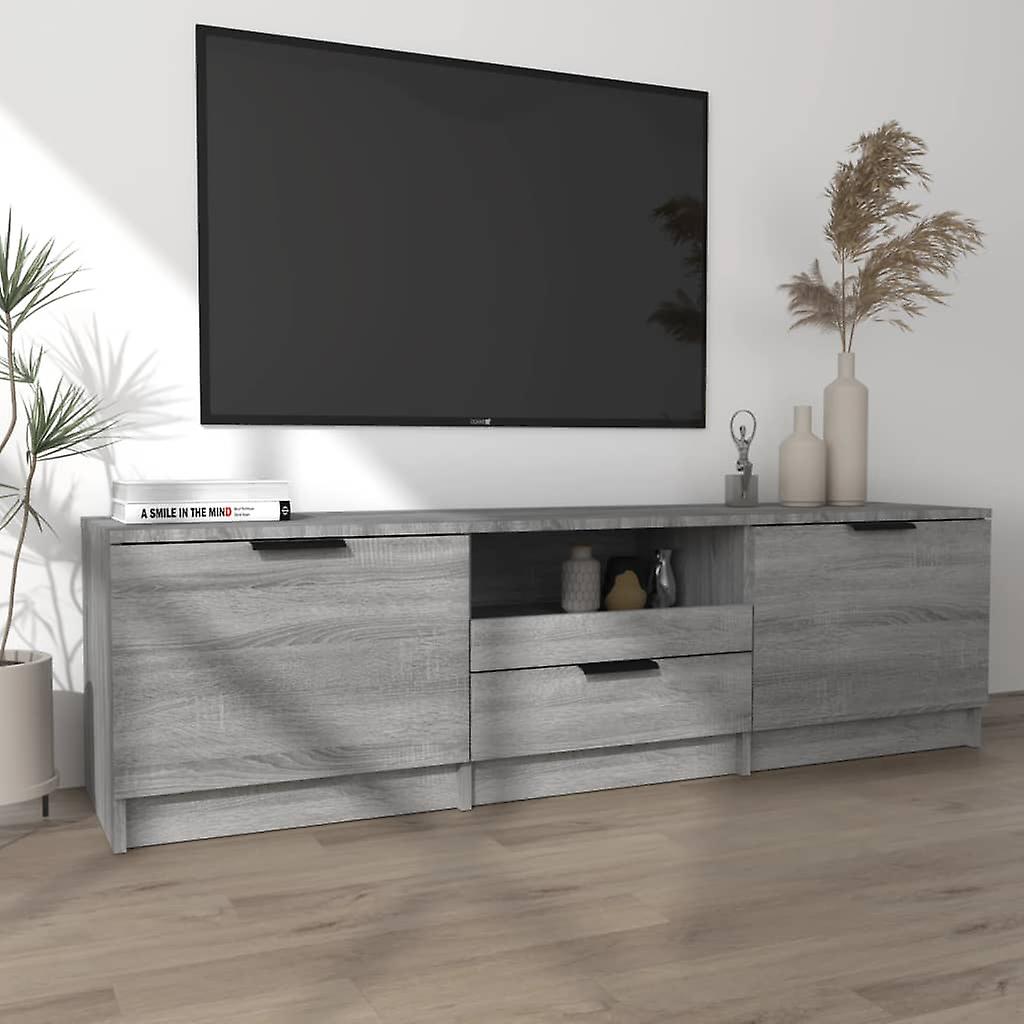 Tv Cabinet Grey Sonoma 140x35x40 Cm Engineered Wood