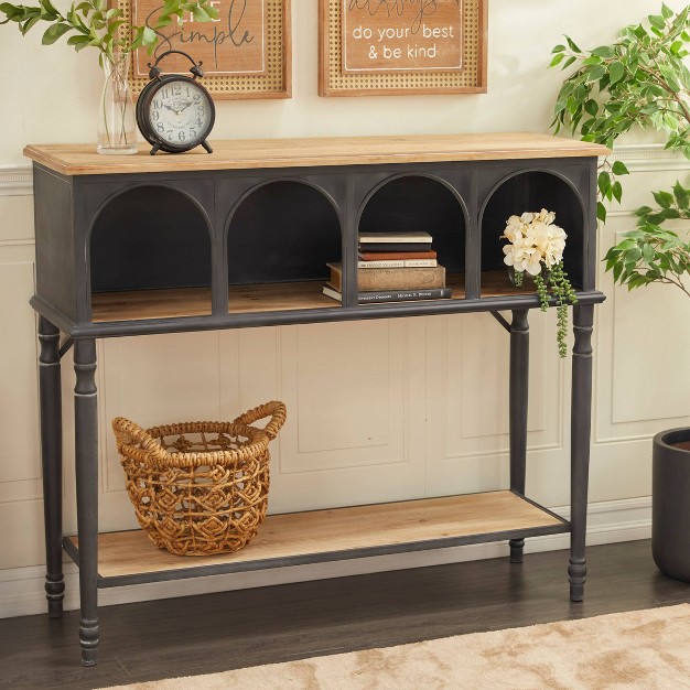 Farmhouse Wood Console Table Black Olivia amp May