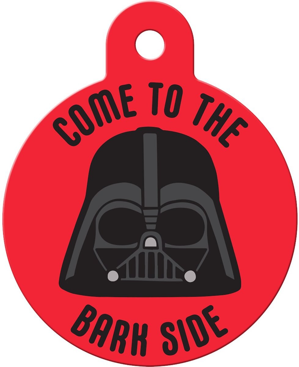 Quick-Tag Star Wars Darth Vader Bark Side Circle Personalized Dog and Cat ID Tag